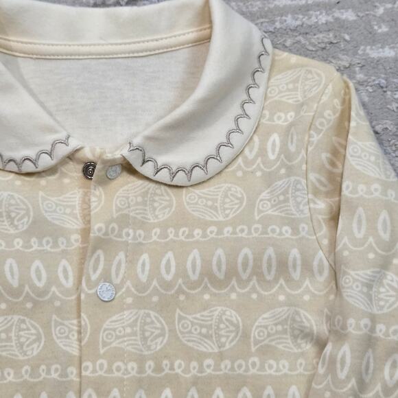 NWT Pure Born Organic Cotton One Piece Outfit Butter Yellow Collared 0-3 Month - Picture 2 of 6